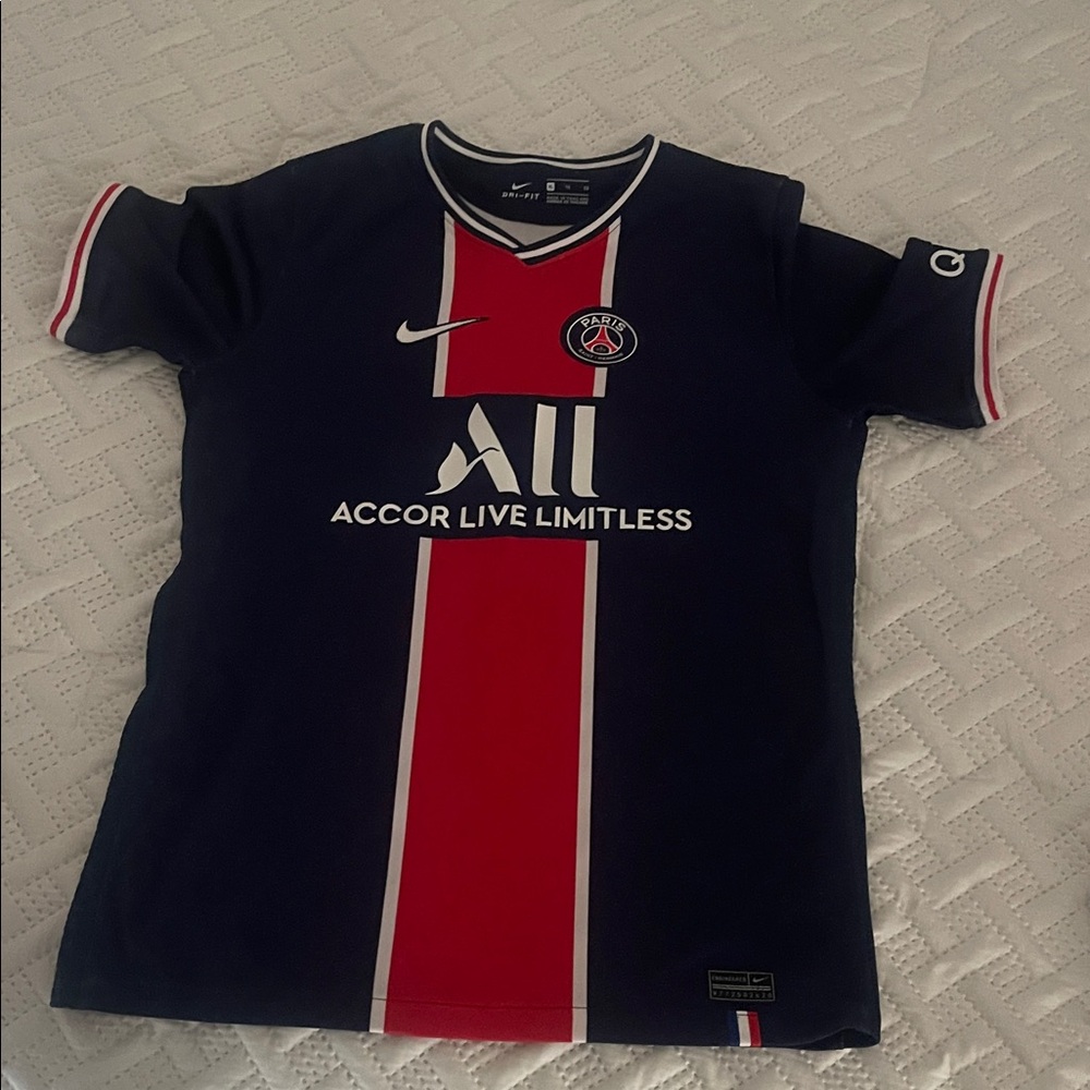 Authentic Nike Kids PSG Navy and Red Jersey ,